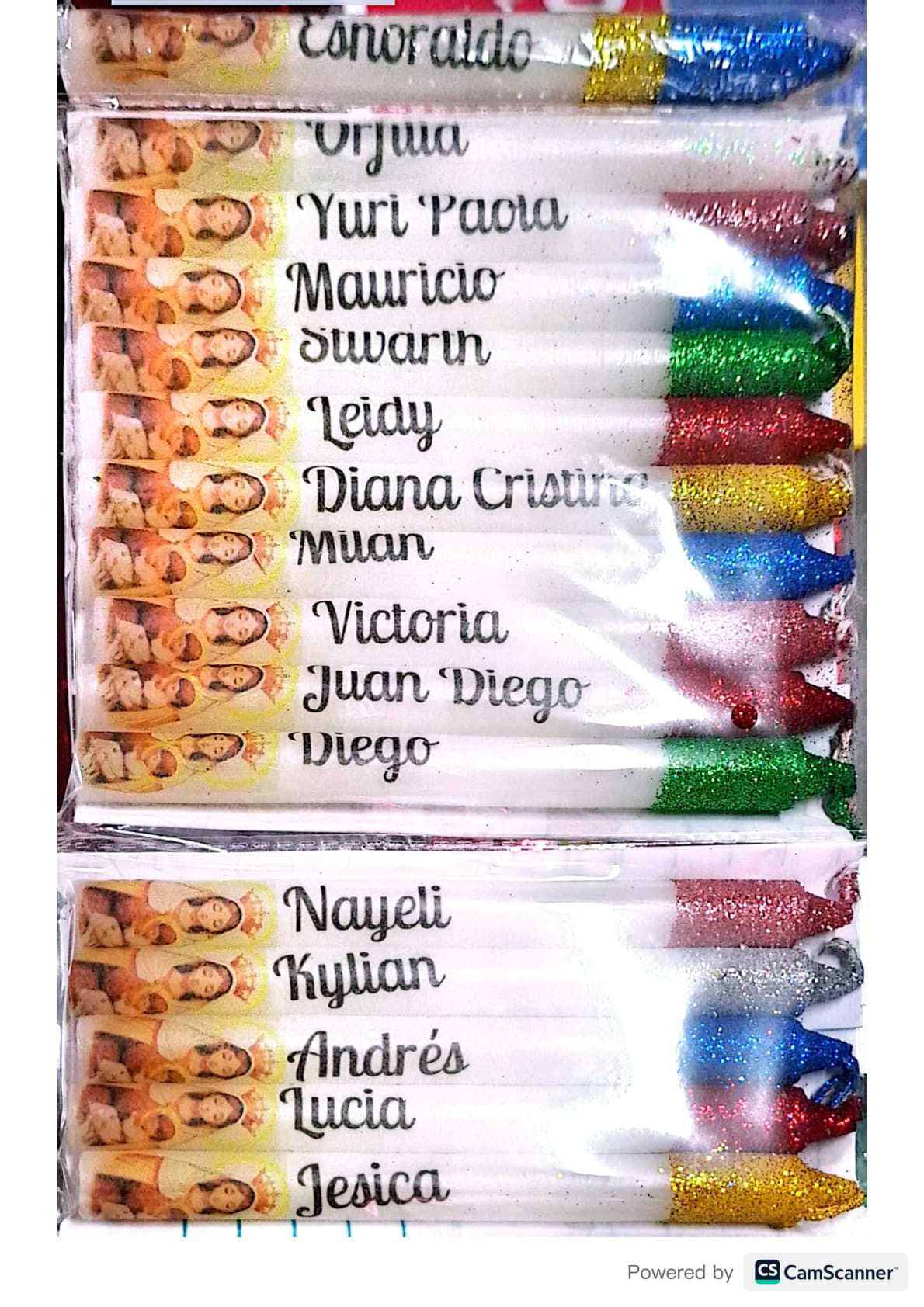 Vela personalizada religiosa con imagen del Divino Niño